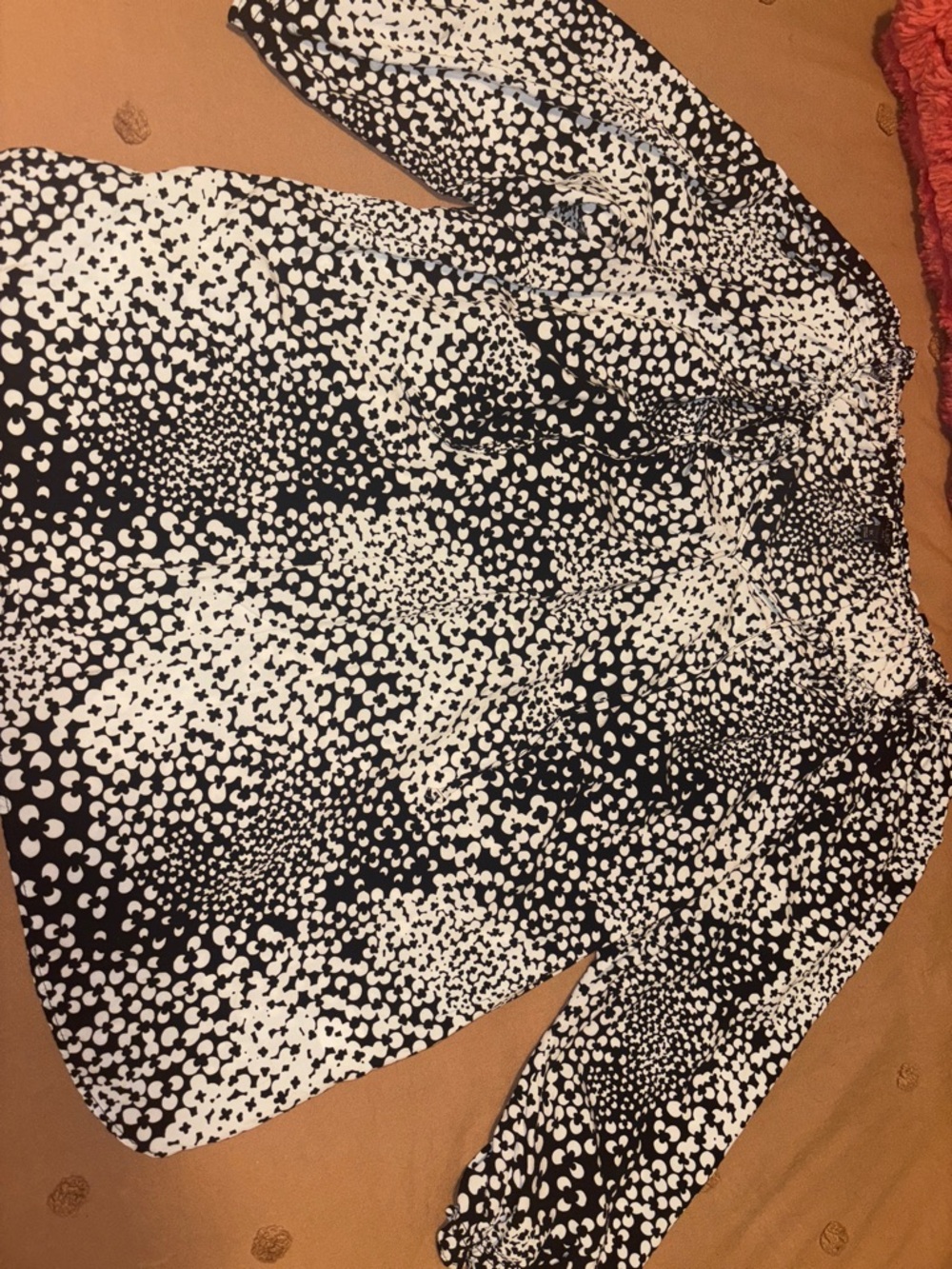 Talbots Black and White Polka Dot Blouse